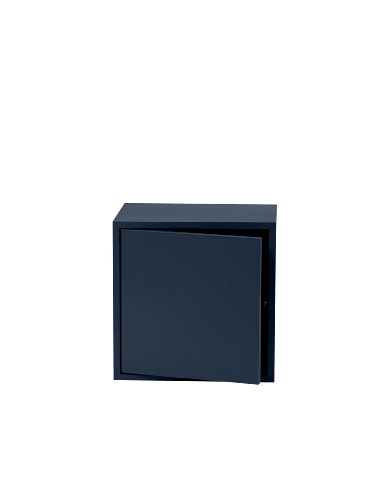 Stacked - Blaues Regal mit Tür - Mittel